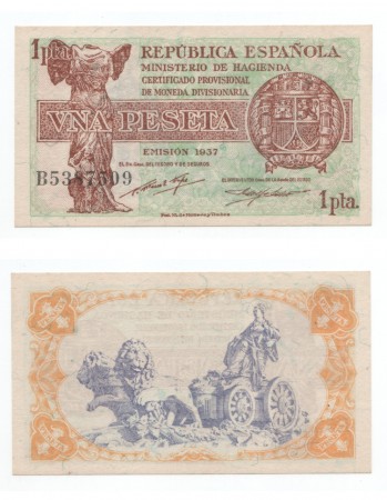 15 eur 1 peseta 1937 plancha
